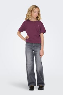 Only Girls Camiseta cropped manga corta
