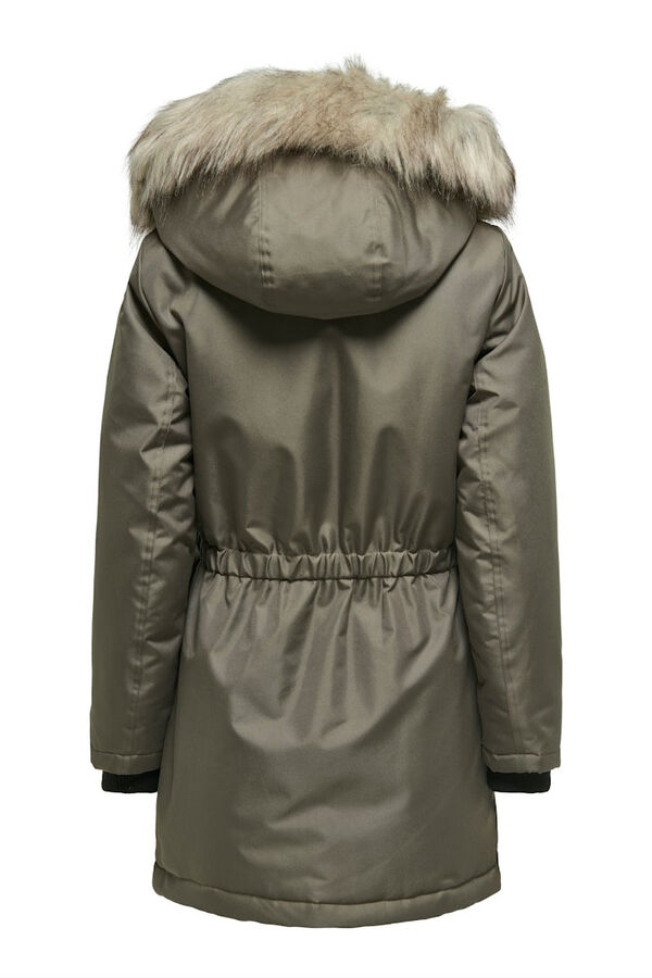 Only Parka with fur hood grey