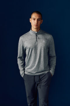 Springfield Long-sleeved T-shirt with high neck grey mix