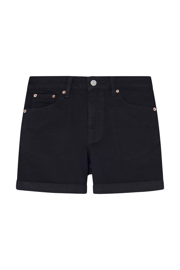 Springfield Black denim shorts black