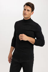 DeFacto Half high neck jumper black