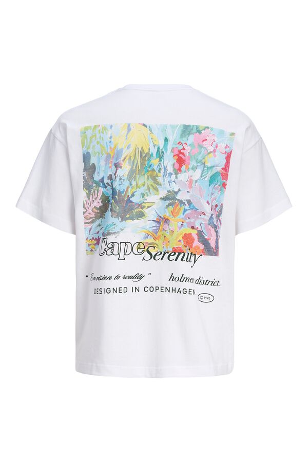 Jack & Jones T-shirt loose em algod&atilde;o branco