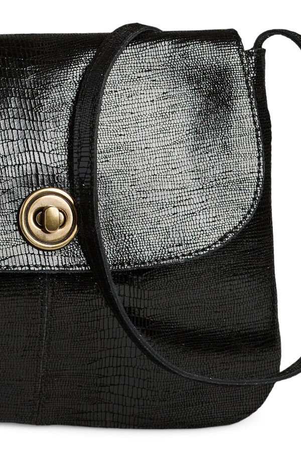 Pieces Leather crossbody bag black