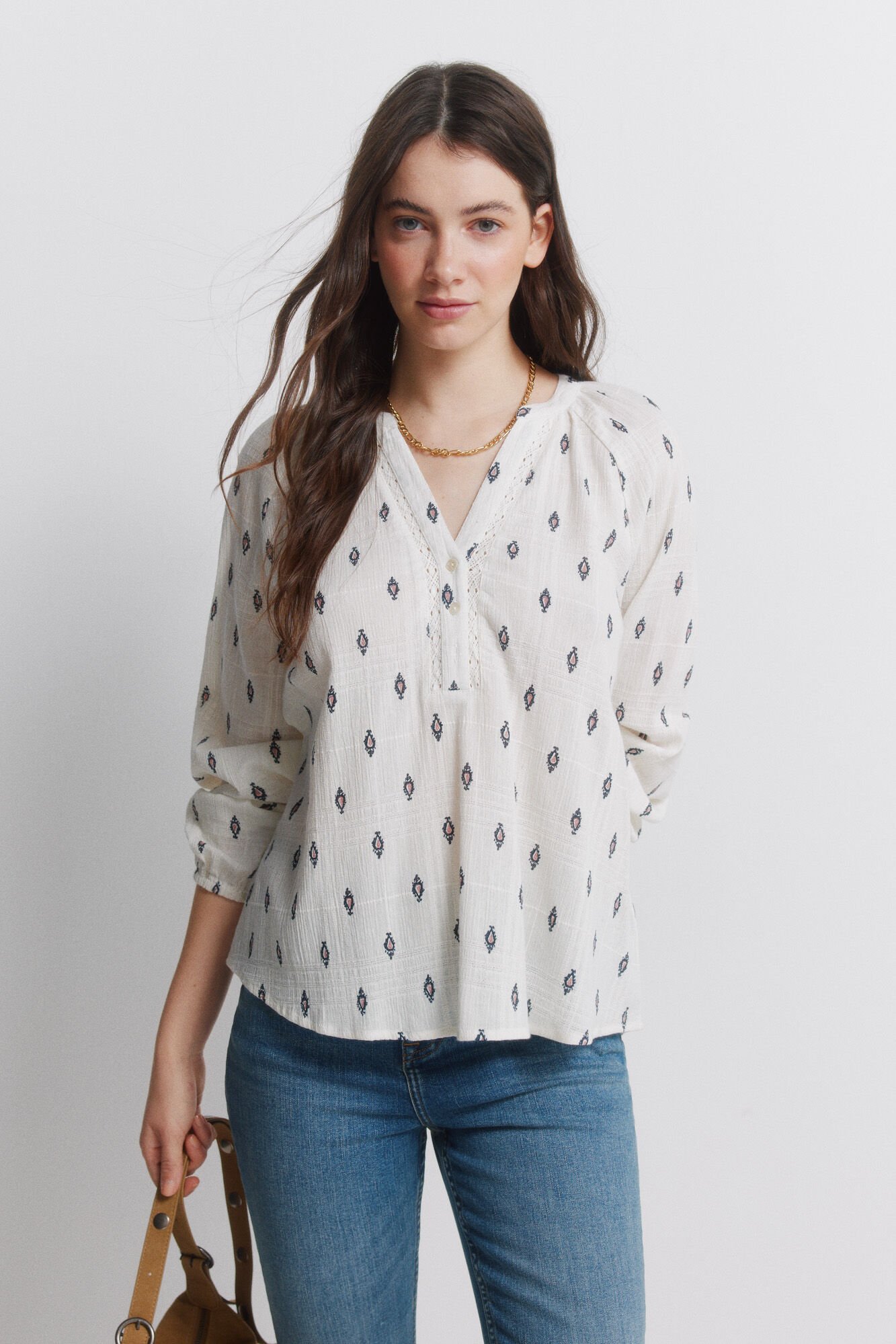 Springfield Lace embroidered blouse