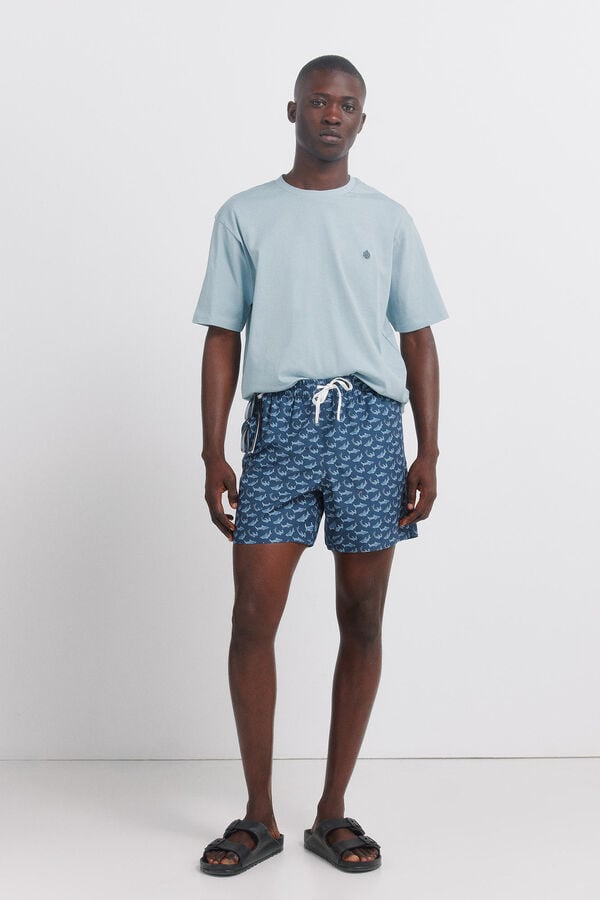Springfield Shark print swimwear blue