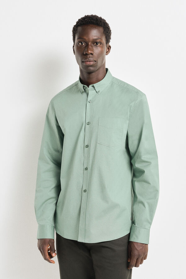 Springfield Stretch fabric dress shirt green