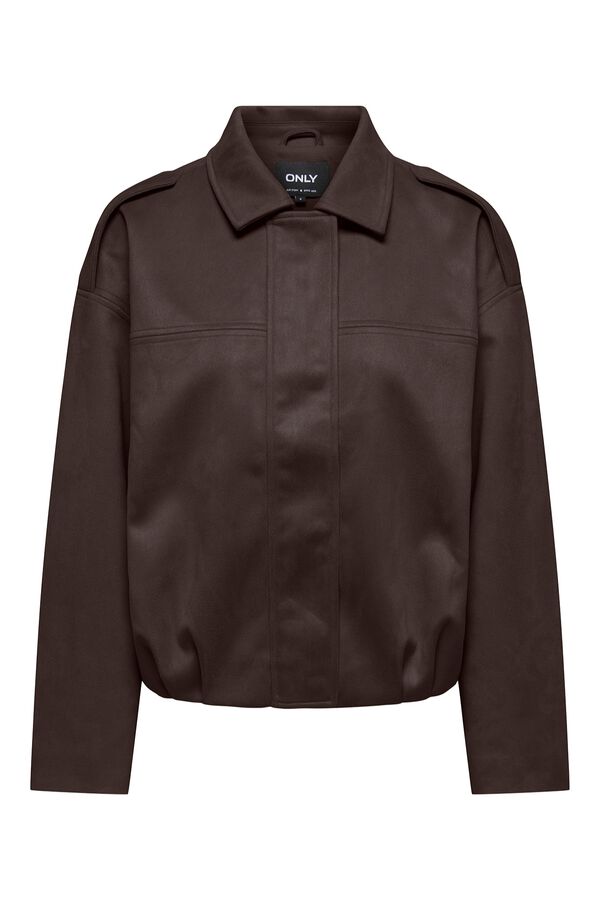Only Faux suede jacket brown