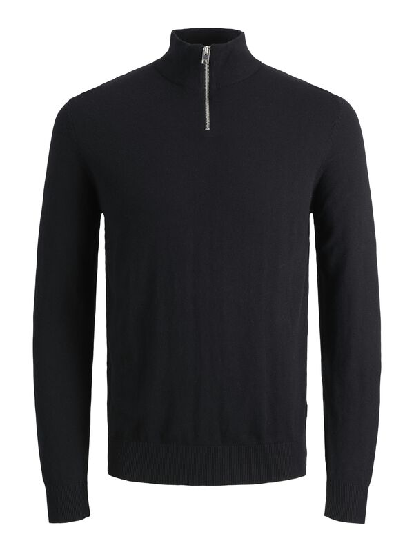 Jack & Jones Junior Sweater with zip fastening neck Crna