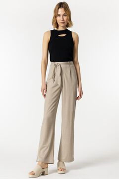 Springfield Palazzo Trousers with Belt brown