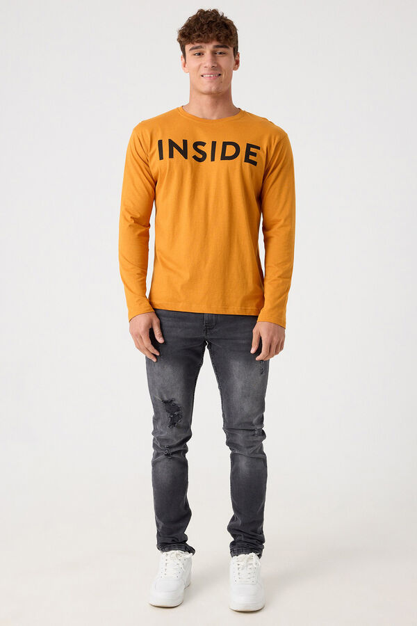 Inside Inside print T-shirt yellow