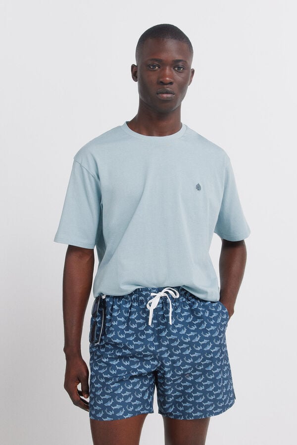 Springfield Shark print swimwear blue