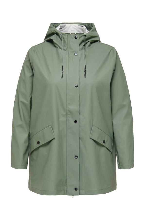 Only Carmakoma Hooded plus size raincoat beige