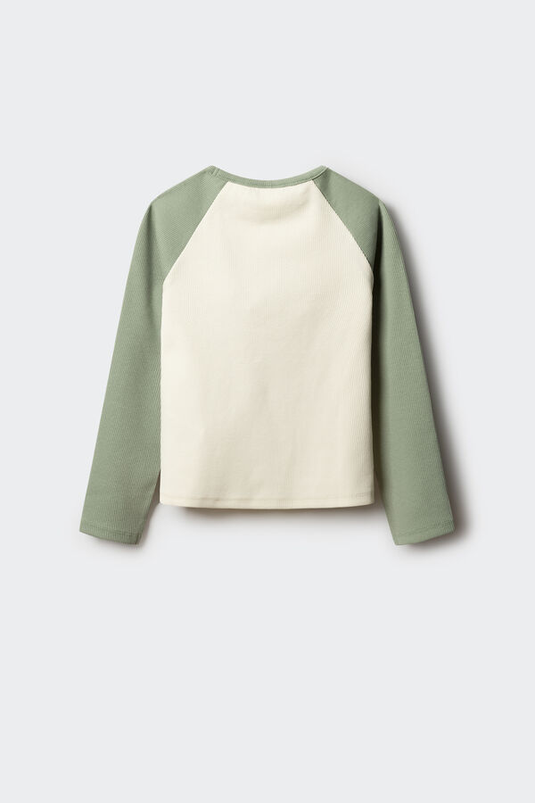 Springfield Kids Majica dugih rukava od rebraste tkanine za devojčice Print