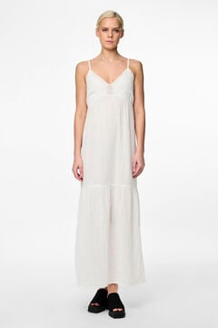 Springfield Women's 100% cotton midi dress white