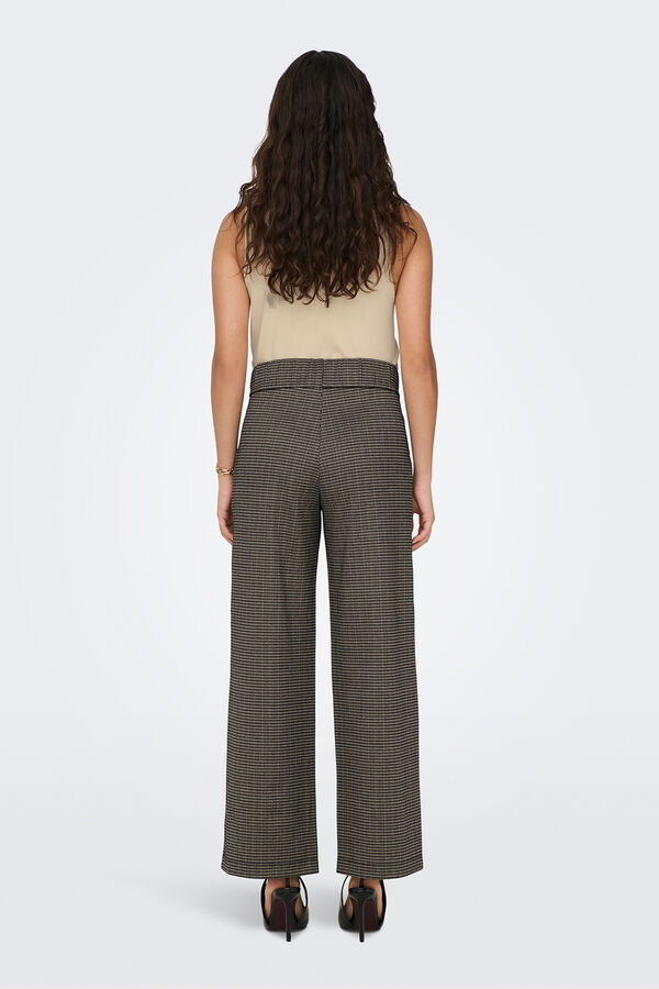 JDY Wide-leg long trouser Braon