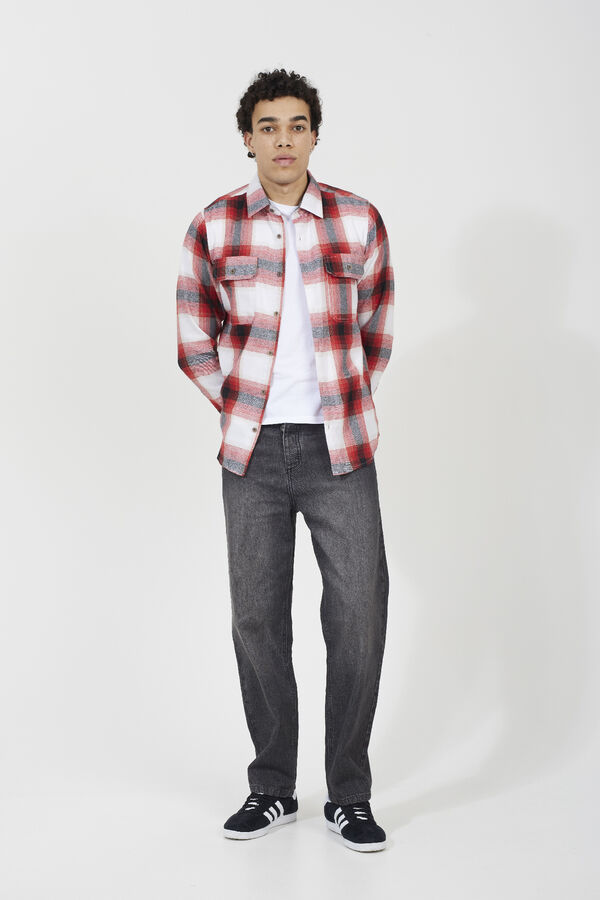 Brave Soul Camisa a cuadros rojo