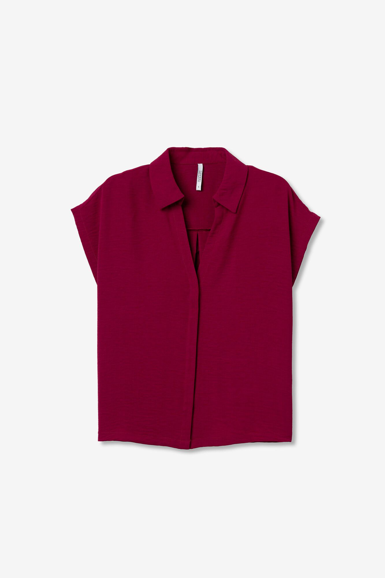 Tiffosi Camisa fluida de mangas curtas