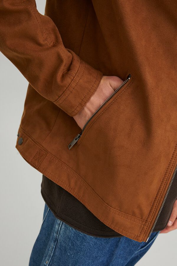Jack & Jones Faux suede jacket nude