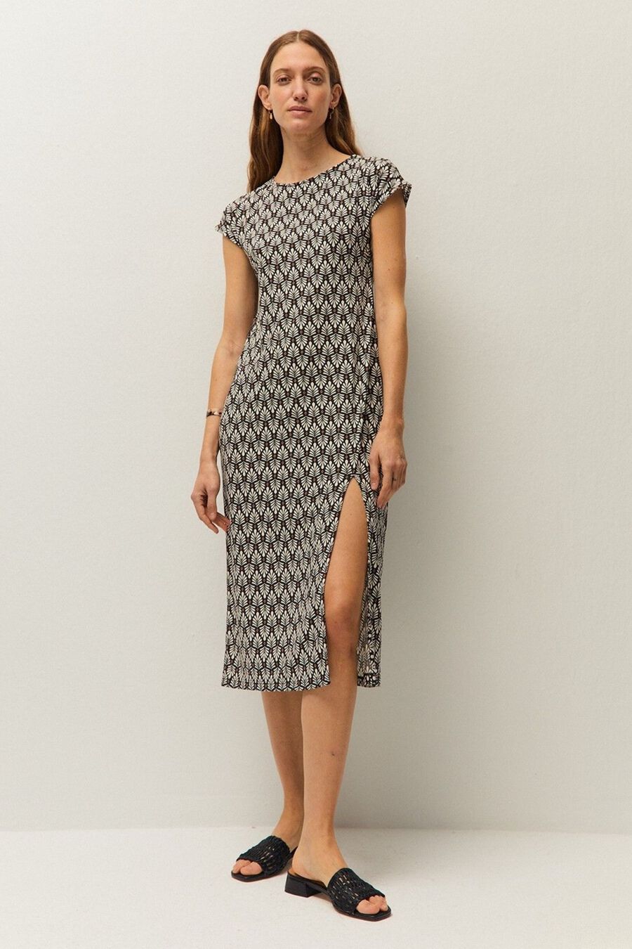 Vestido largo estampado