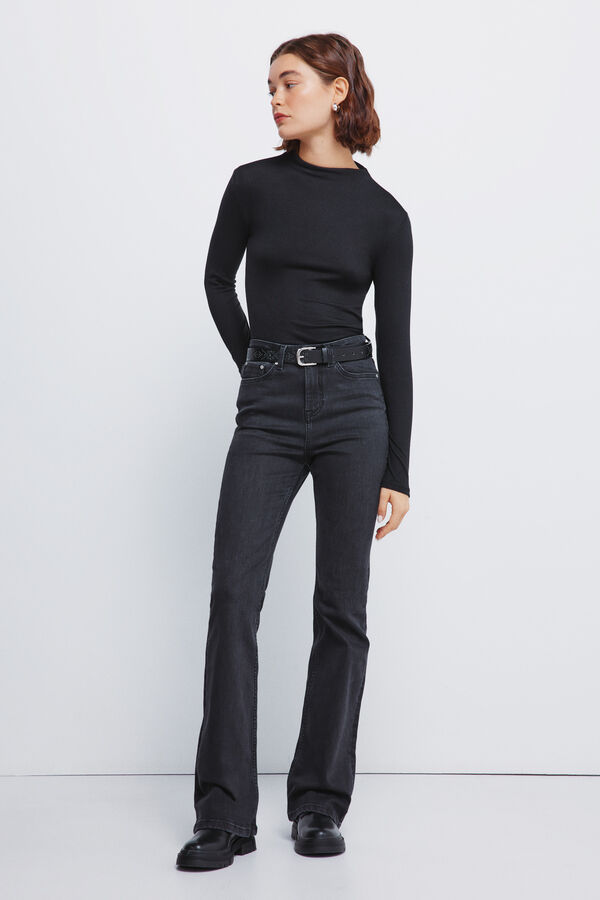 Springfield Soft touch Perkins neck T-shirt black