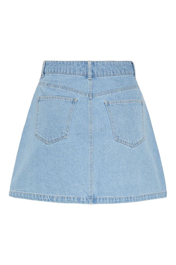 Pieces Kurzer Jeansrock Blau