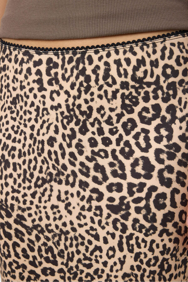 Noisy May Leoparden midi mit Bund Nude