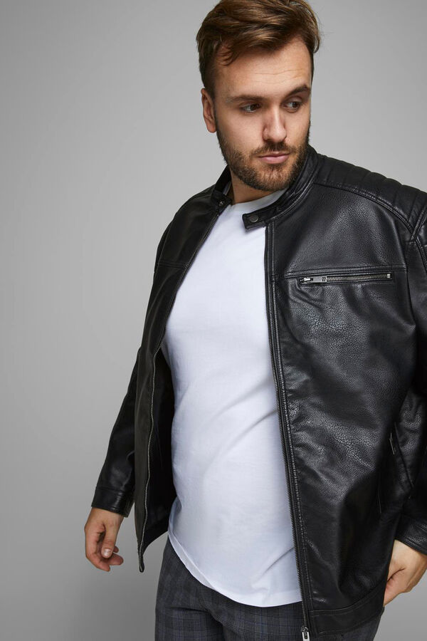 Jack & Jones PLUS Biker jacket black