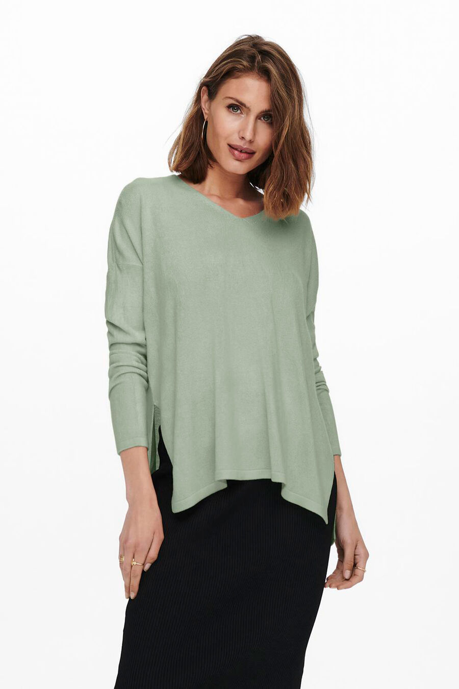 Jersey de manga larga y cuello pico