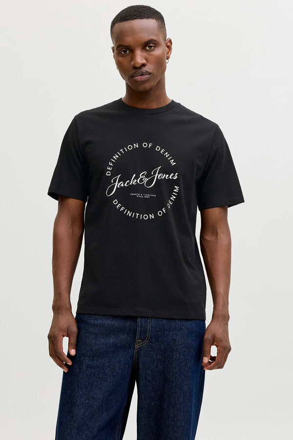Jack & Jones Cotton short sleeve T-shirt black