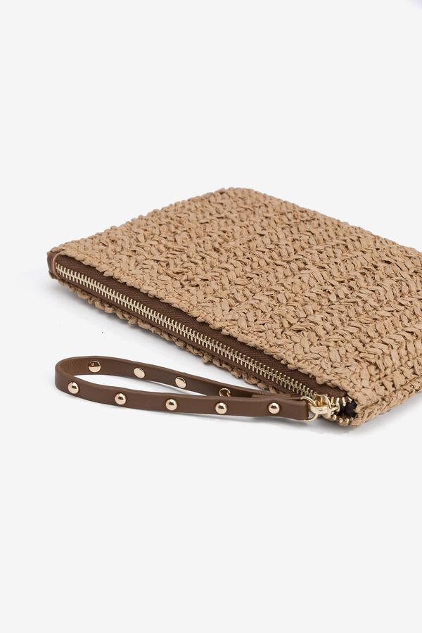 Tiffosi Monedero trenzado marr&oacute;n