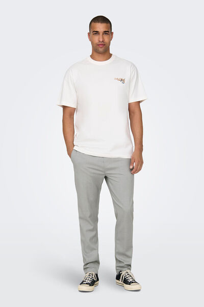 Springfield Fluid trousers with tapered hems grey