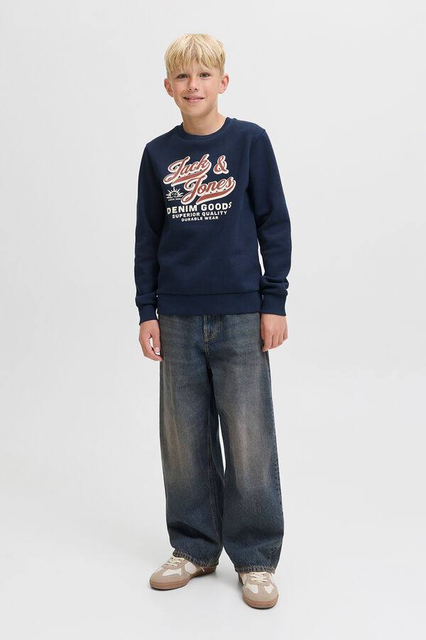 Jack & Jones Junior Sudadera logo grande azul