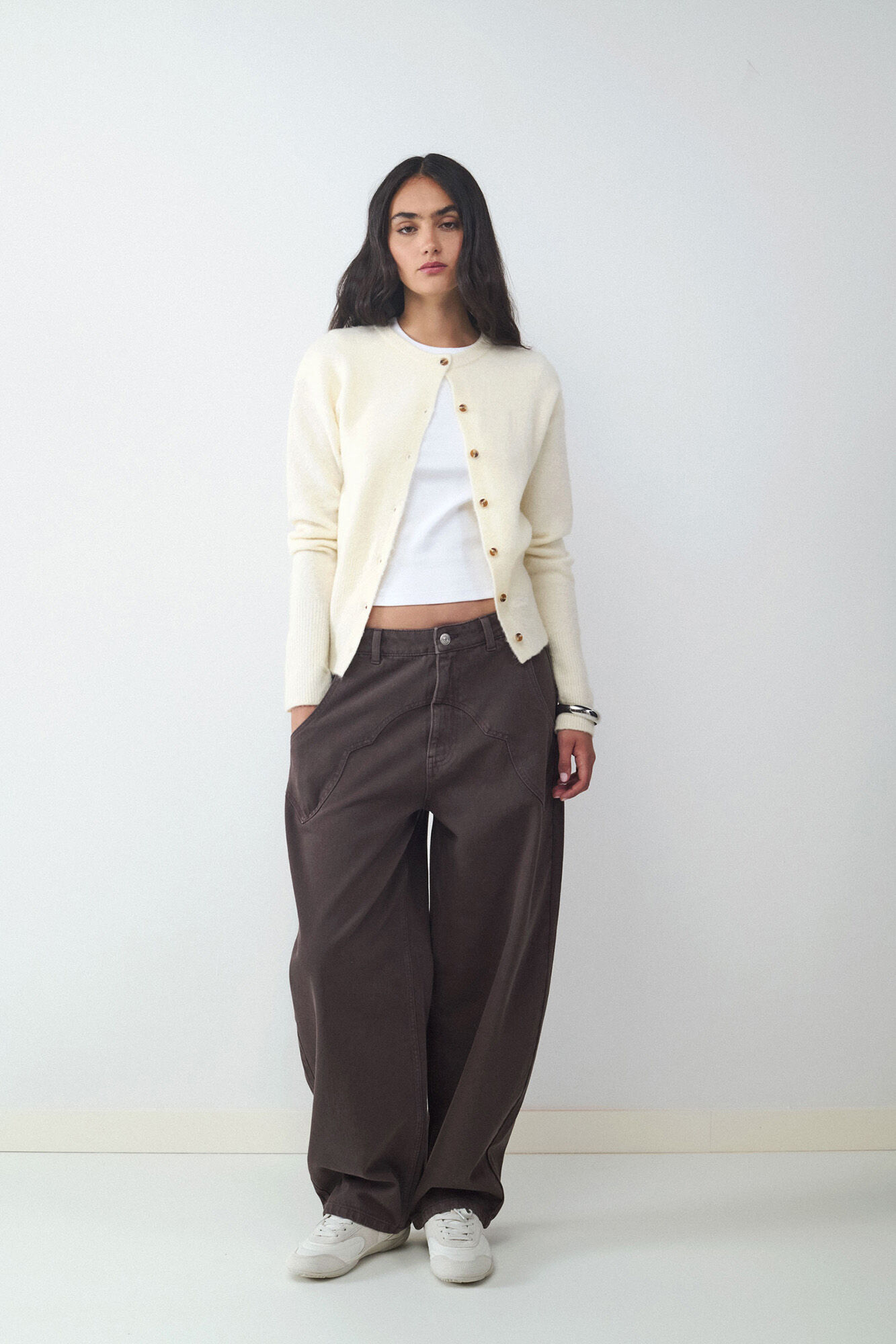 Balmohk Cardigan de casaco de malha com malha