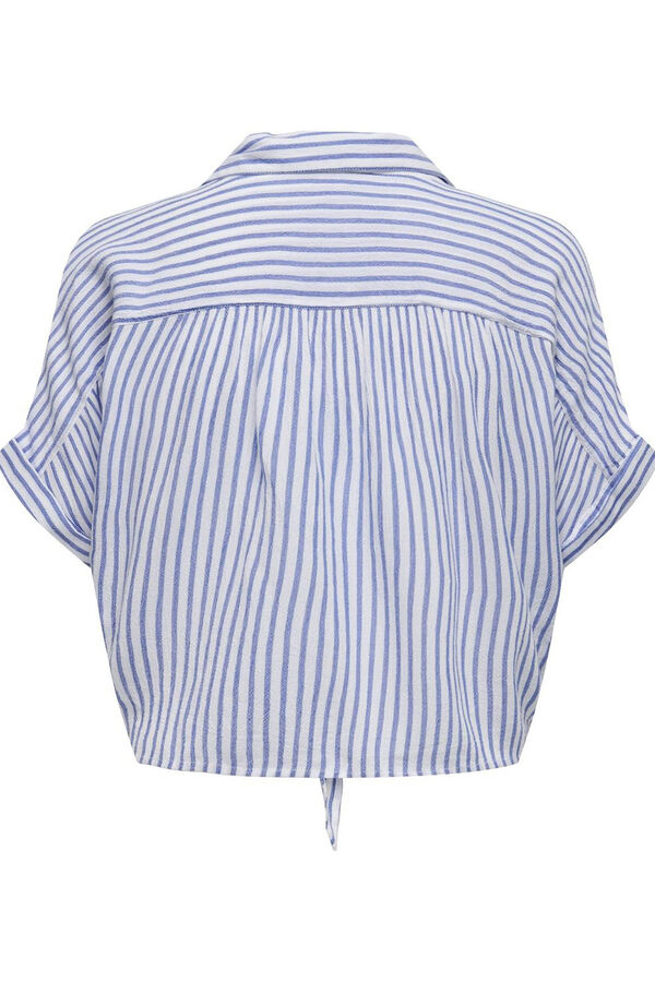 Only short sleeve crop shirt white