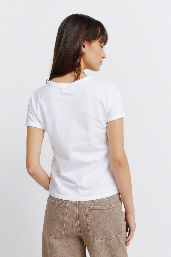 Springfield Basic fitted T-shirt white