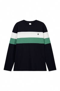 Springfield long sleeve piqu&eacute; T-shirt with cuts