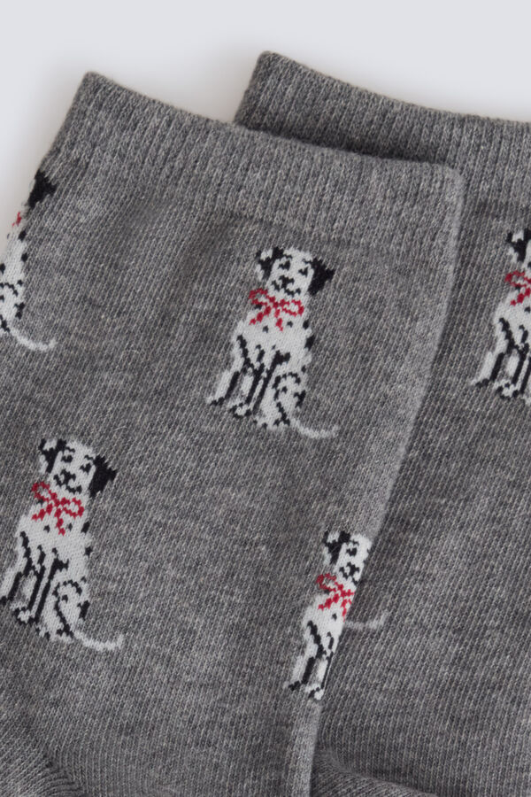Springfield Dalmatian socks grey
