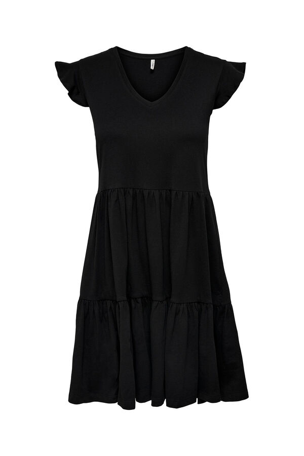 Springfield Kleid mit Rüschen schwarz