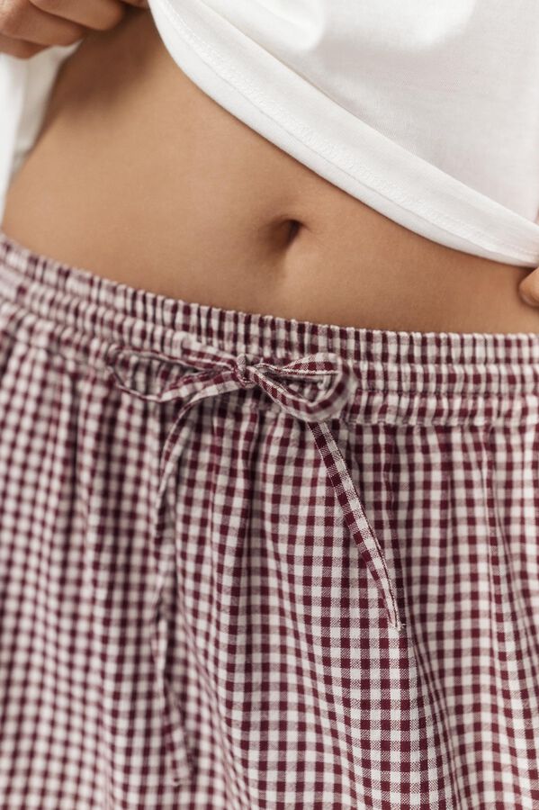 High Spirits Falda Tartan burdeos