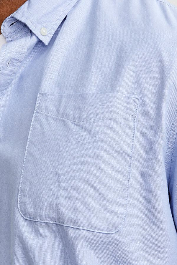 Jack & Jones PLUS Long sleeve Oxford shirt blue