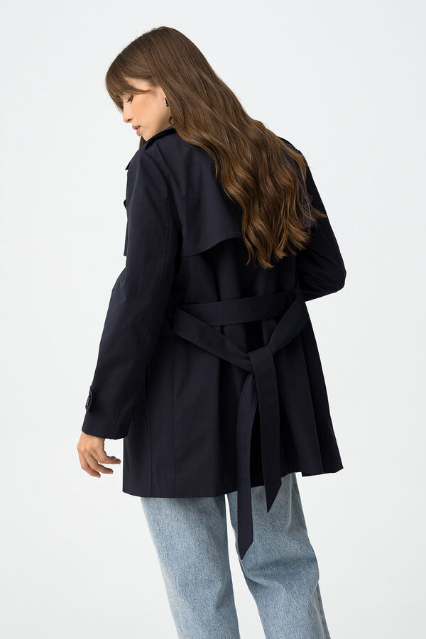 Tiffosi Gabardina regular com cinto azul