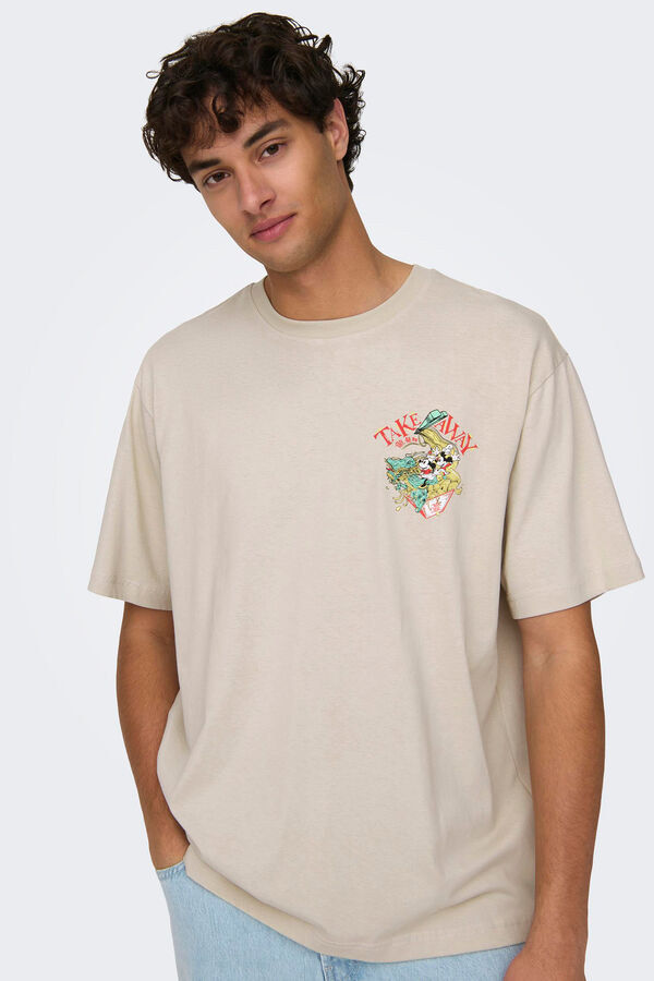 Springfield Camiseta disney mickey gris medio
