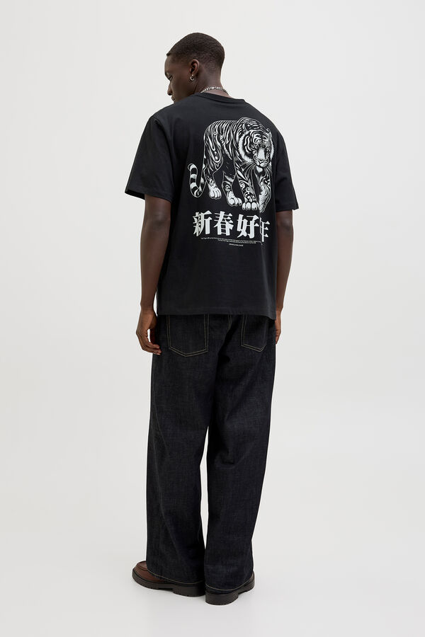 Jack & Jones Locker geschnittenes kurz&auml;rmelig -T-Shirt Schwarz