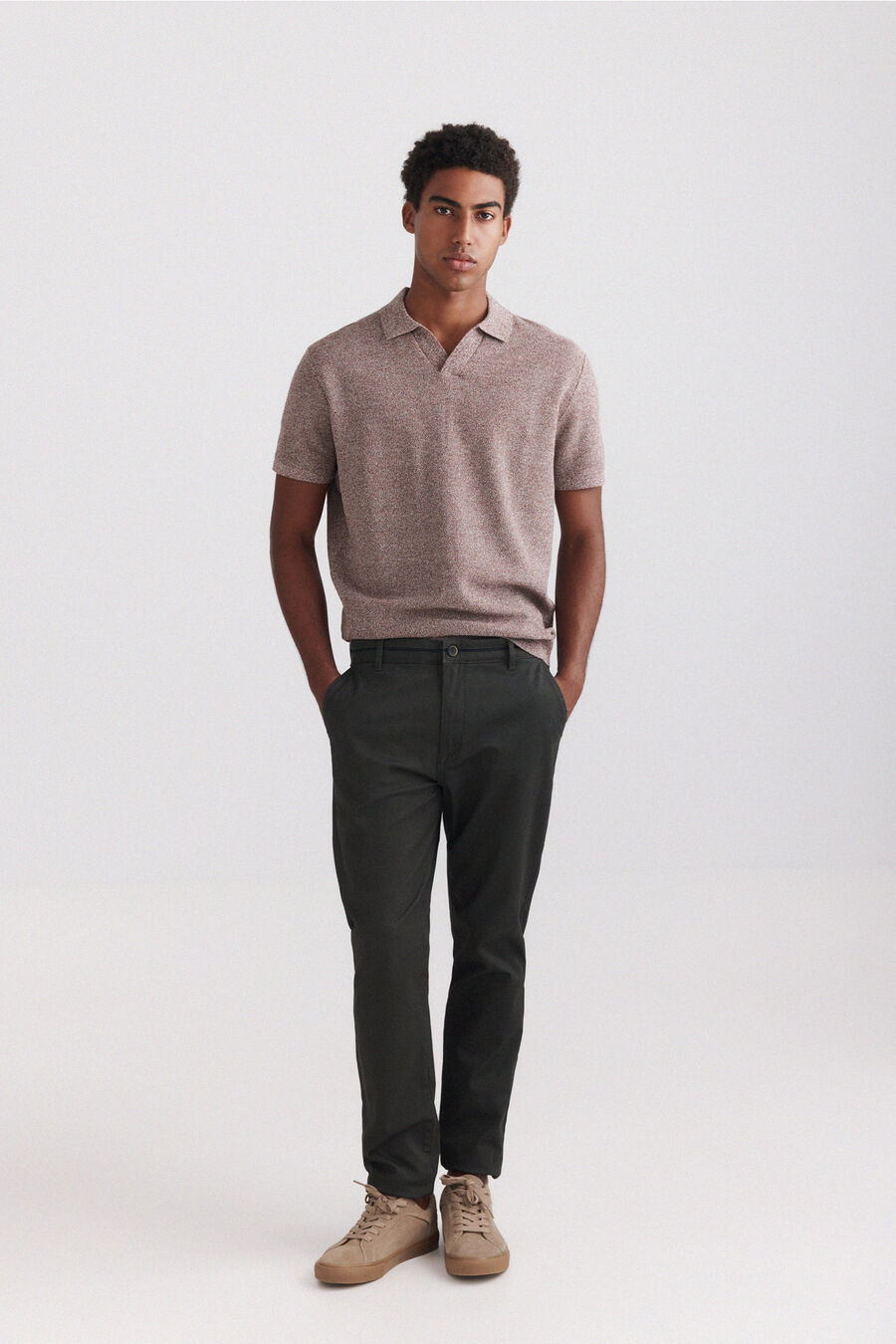 Pantalón chino microestampado slim fit