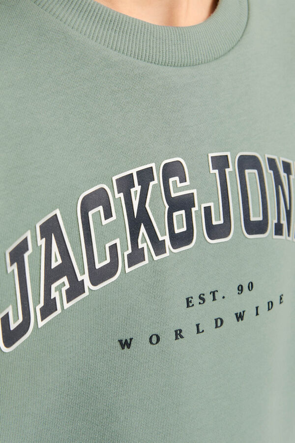 Jack & Jones Junior Sweatshirt estampado de corte regular verde