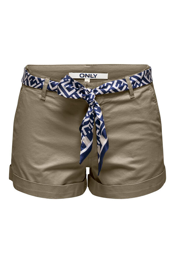 Springfield Shorts with tie belt green