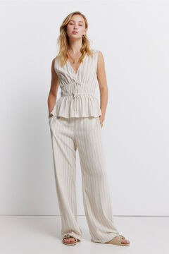 Springfield Striped wide leg trousers