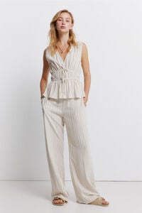 Springfield Striped wide leg trousers