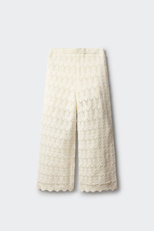 Springfield Kids Pantal&oacute;n crochet ni&ntilde;a marfil