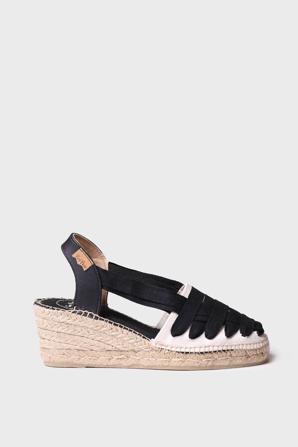 Toni Pons Wedge espadrille with ties black